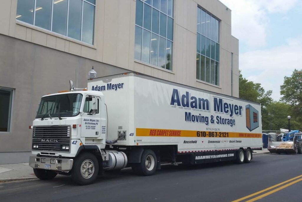 Adam Meyer Moving Truck, household moving, commercial moving, storage, record storage and management in Lehigh Valley